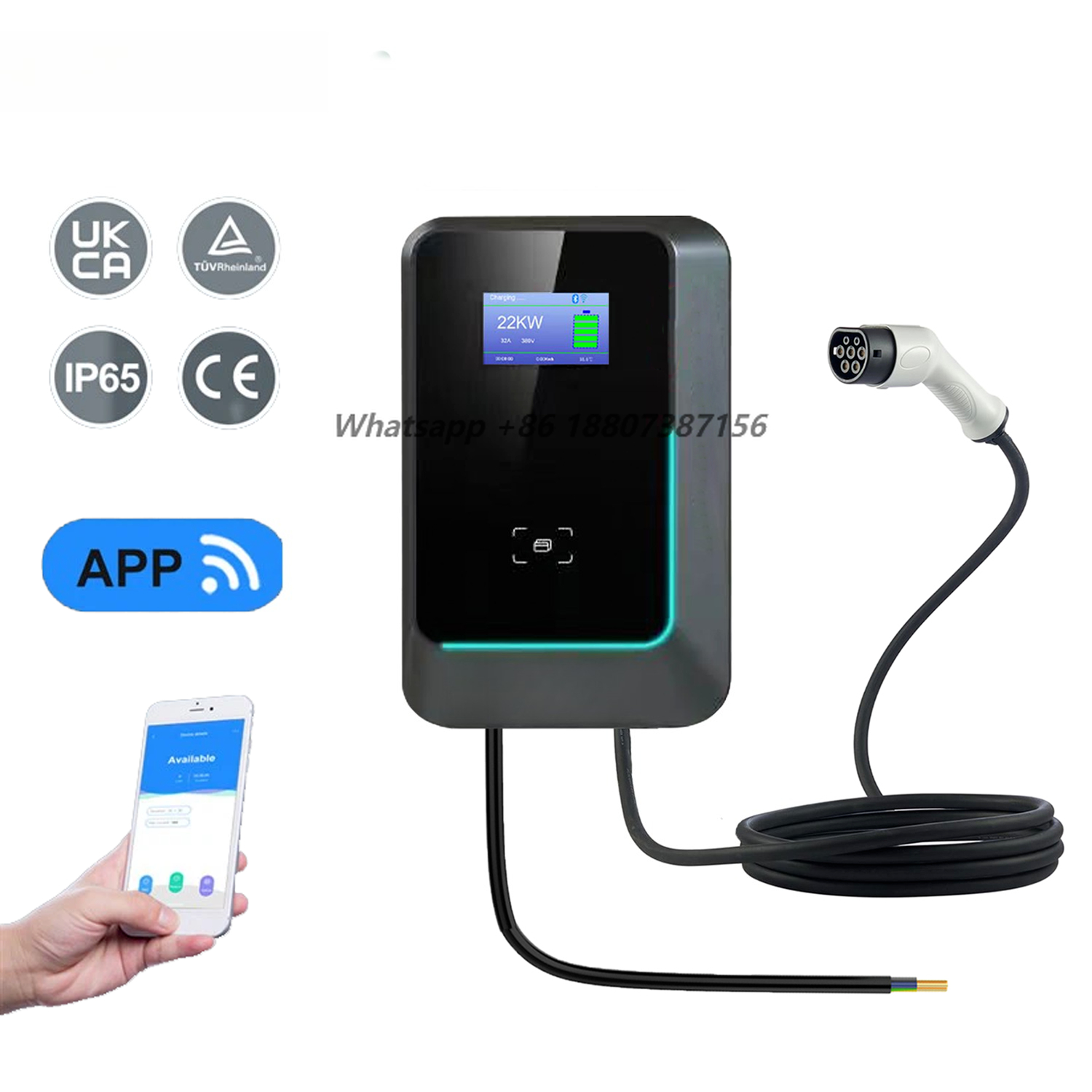 Bomern 7kw 11kw 22kw AC EV Wal - 22Kw Wallbox Type 2 Ocpp Rfid review and price