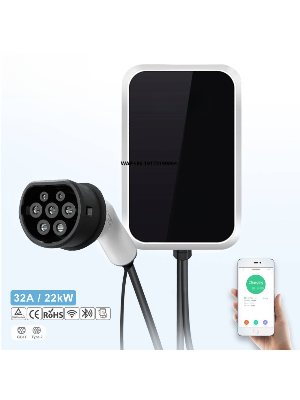 22kW AC EV Charging Station Sm - 22Kw Wallbox Type 2 Ocpp Rfid review and price