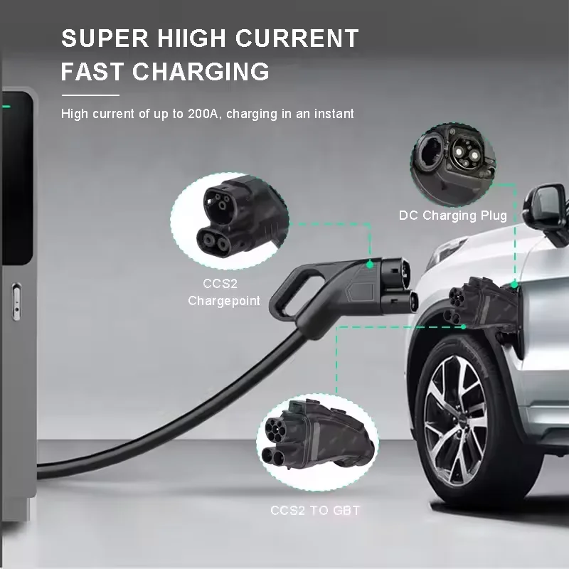 EV DC Charger 200A 250A 1000V  - Gb/T To Ccs2 200A Fast Charging Adapter review and price